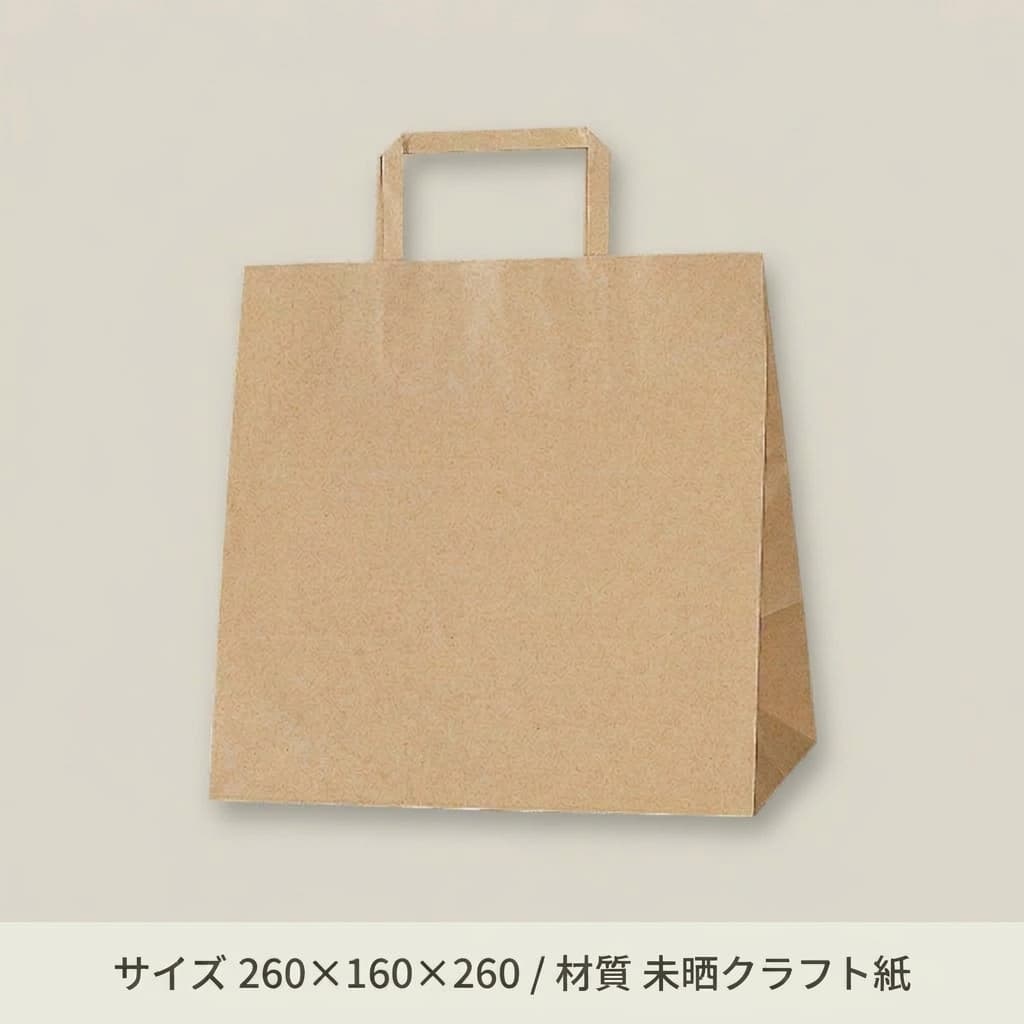 H25チャームバッグE判　未晒無地（茶）(200枚入)